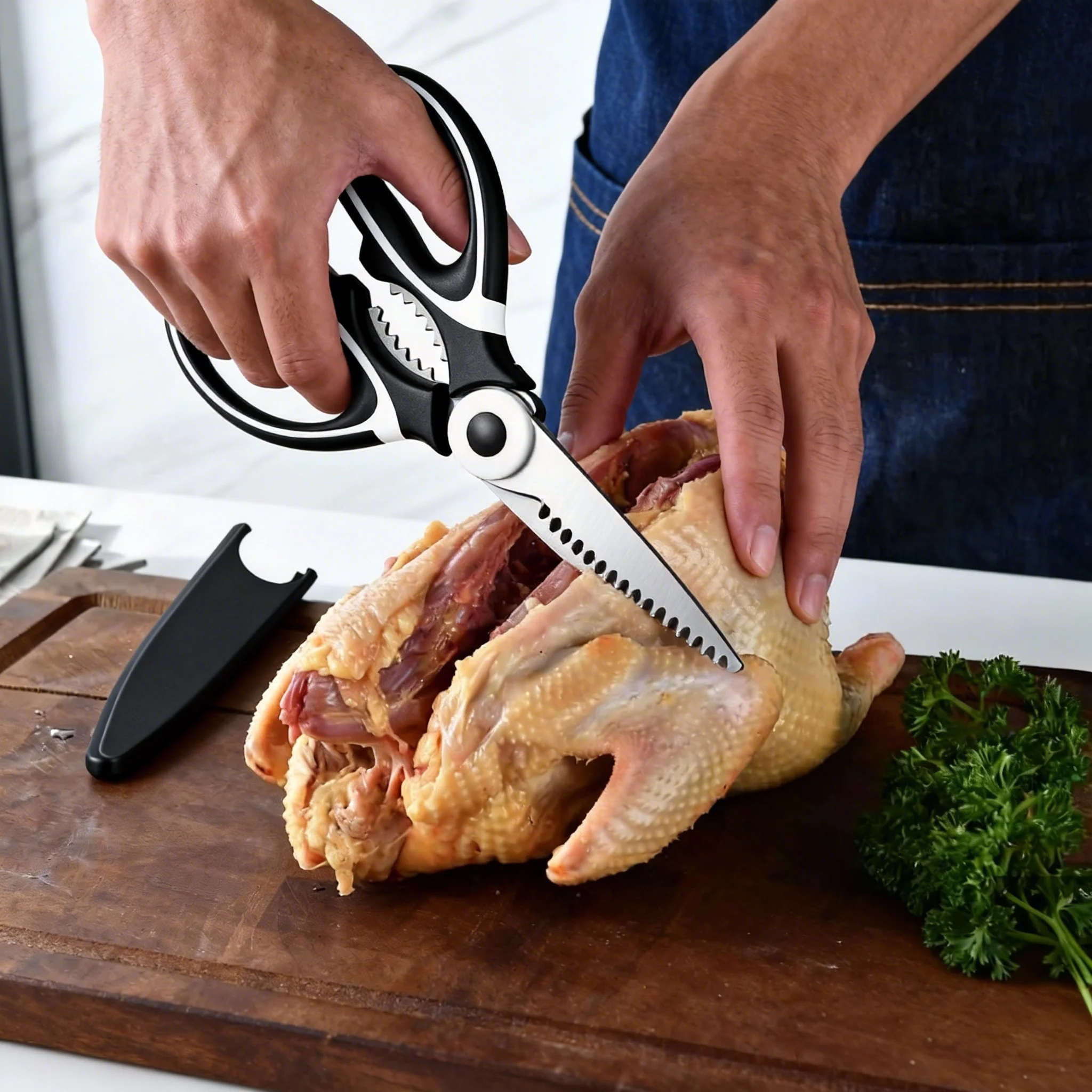 Daphtora® Heavy Duty Stainless Steel Safe Food Scissors
