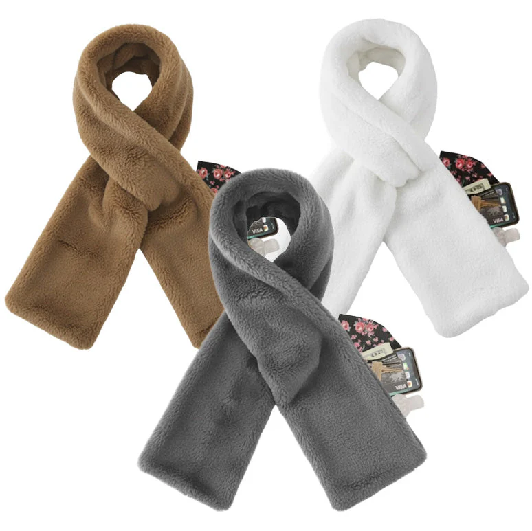 Daphtora® Faux Fur Scarf 𝚠𝚒𝚝𝚑 Secret Zipper Pocket - Image 13