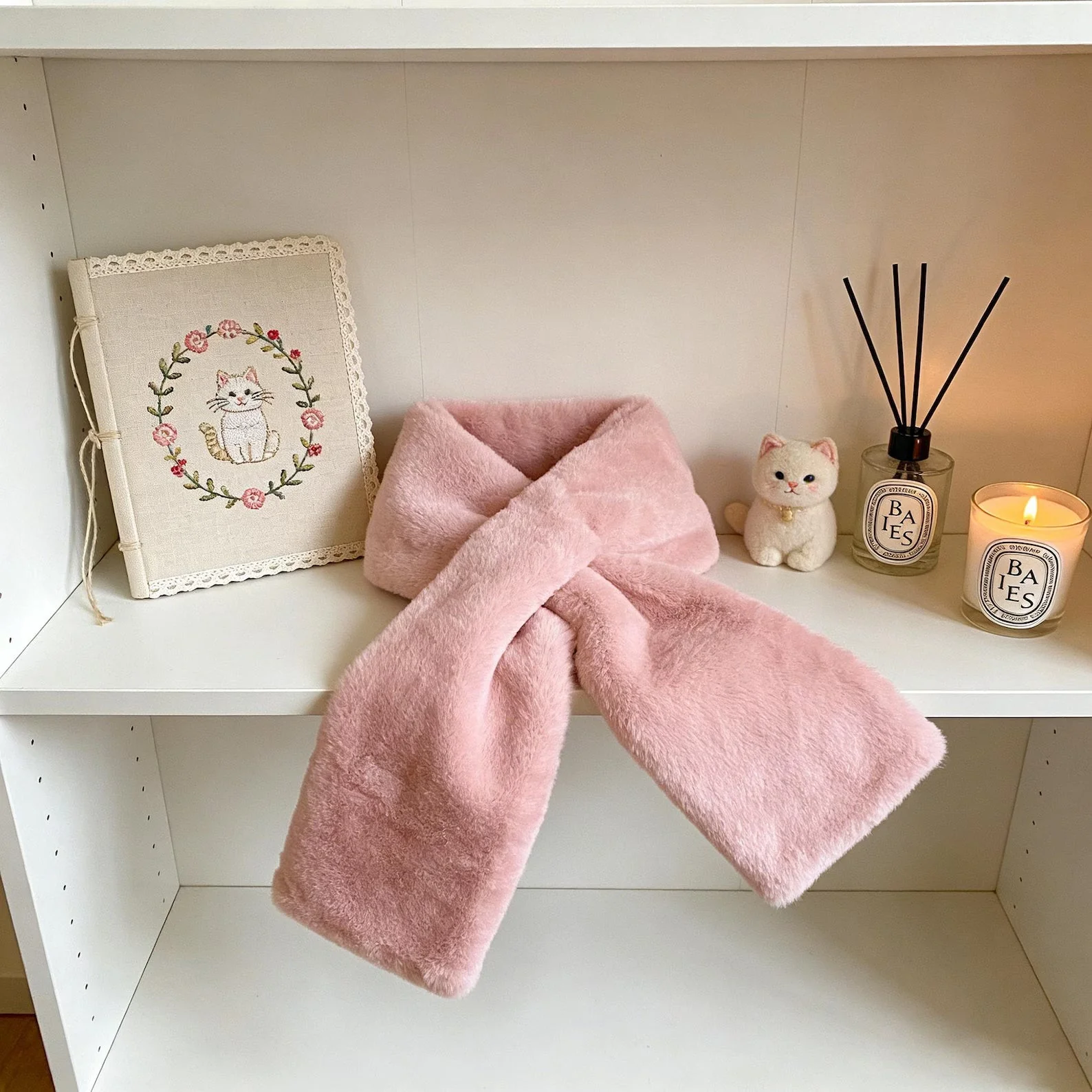 Daphtora® Faux Fur Scarf 𝚠𝚒𝚝𝚑 Secret Zipper Pocket - Image 5